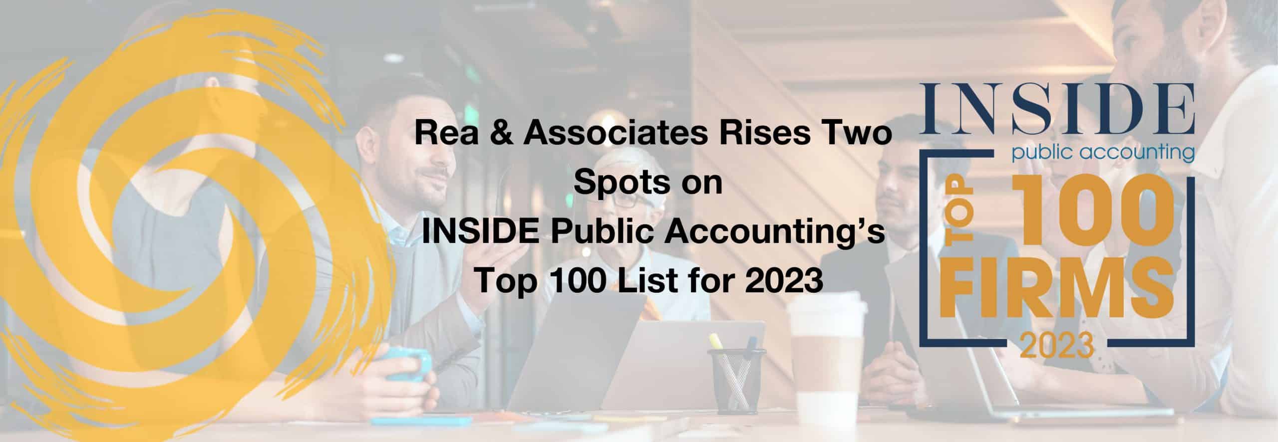 Rea & Associates Rises Two Spots to Secure No. 76 on INSIDE Public Accounting’s Top 100 List for 2023