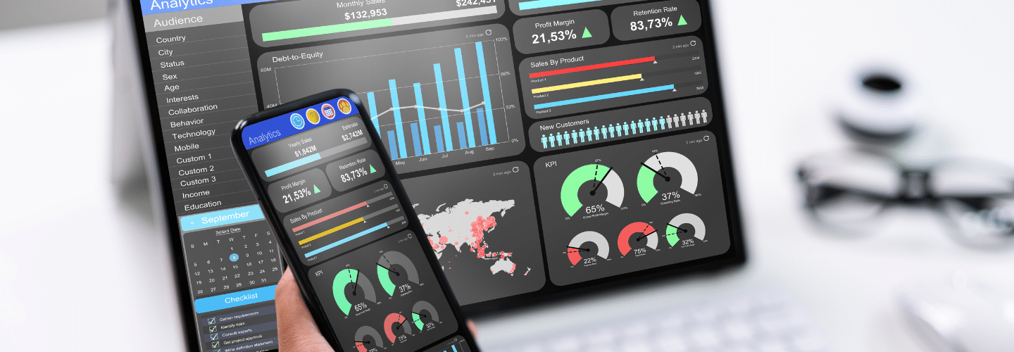 Two screens with Graphs | Rea