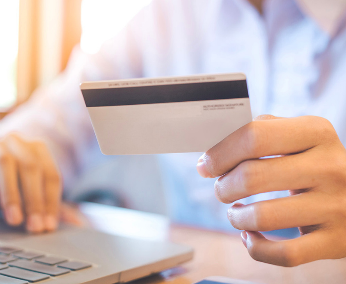 Online Payment | Man Holding Credit Card